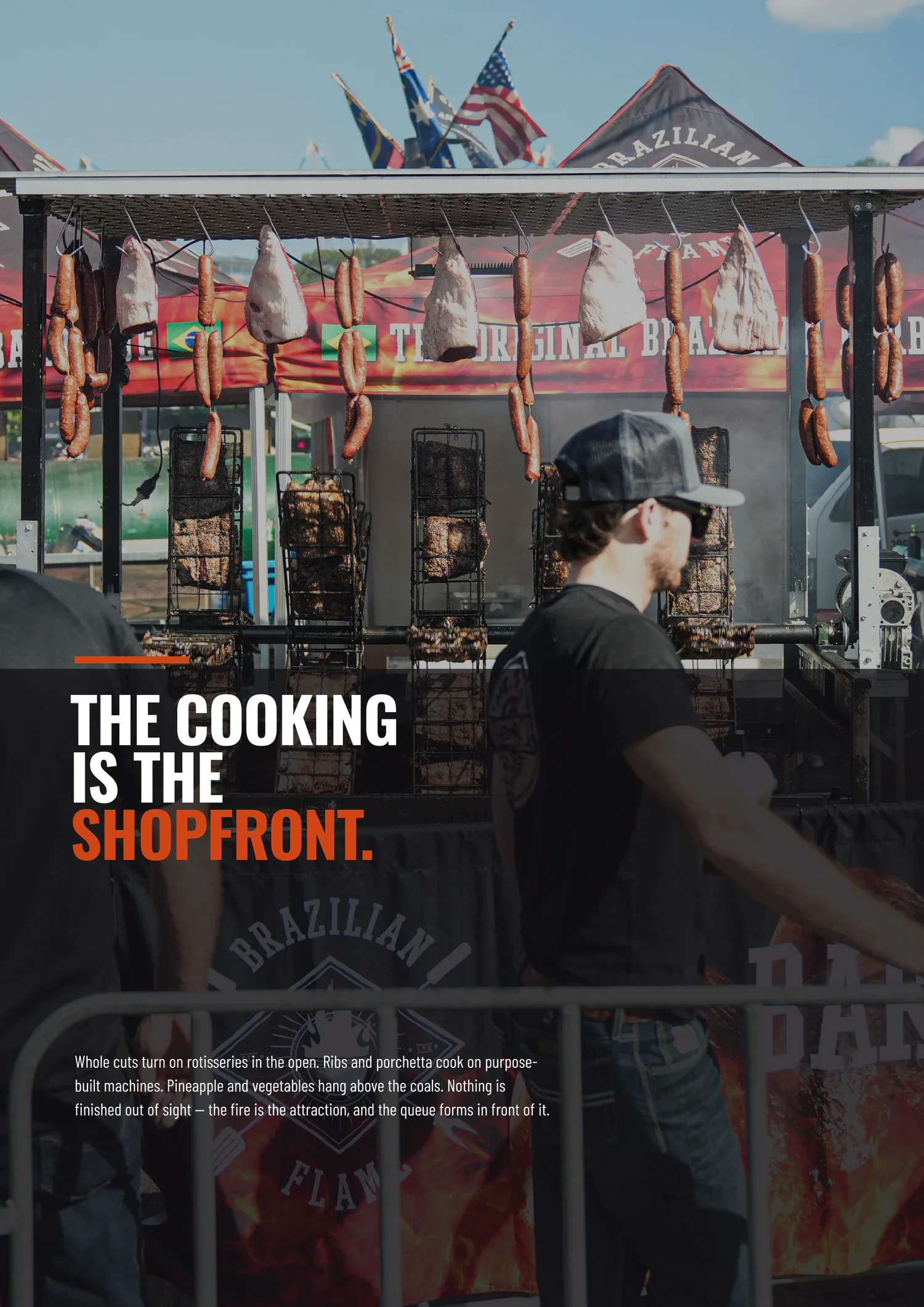 Proposal page reading The cooking is the shopfront